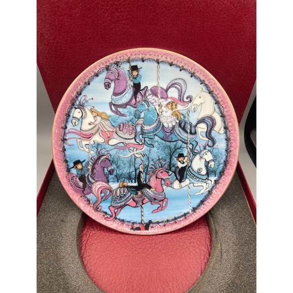 Anna Perenna Limited Edition Carousel Plate Art - Carousel Triptych - Picture 1 of 5